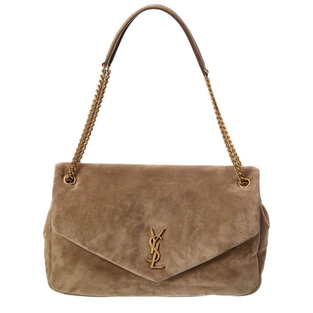 Saint Laurent Calypso Large Suede Shoulder Bag